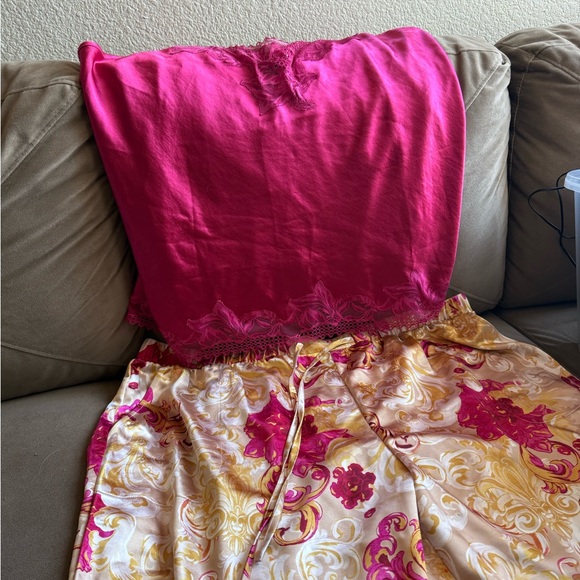 Soma Pink and Gold Paisley Pajama Pants and cami. - Picture 7 of 7